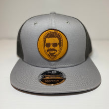 Load image into Gallery viewer, Gray Leather Patch Chingon Golf Snapback